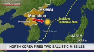 【毎日1分！時事英語 from NHK World 】Japan: North Korea fires two ballistic missiles 「日本: 北朝鮮弾道ミサイル2発発射」